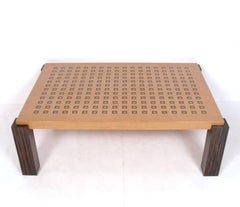 Italian Coffee Table Macassar and Birch 52" x 36" x 17" Mid Century Post Modern