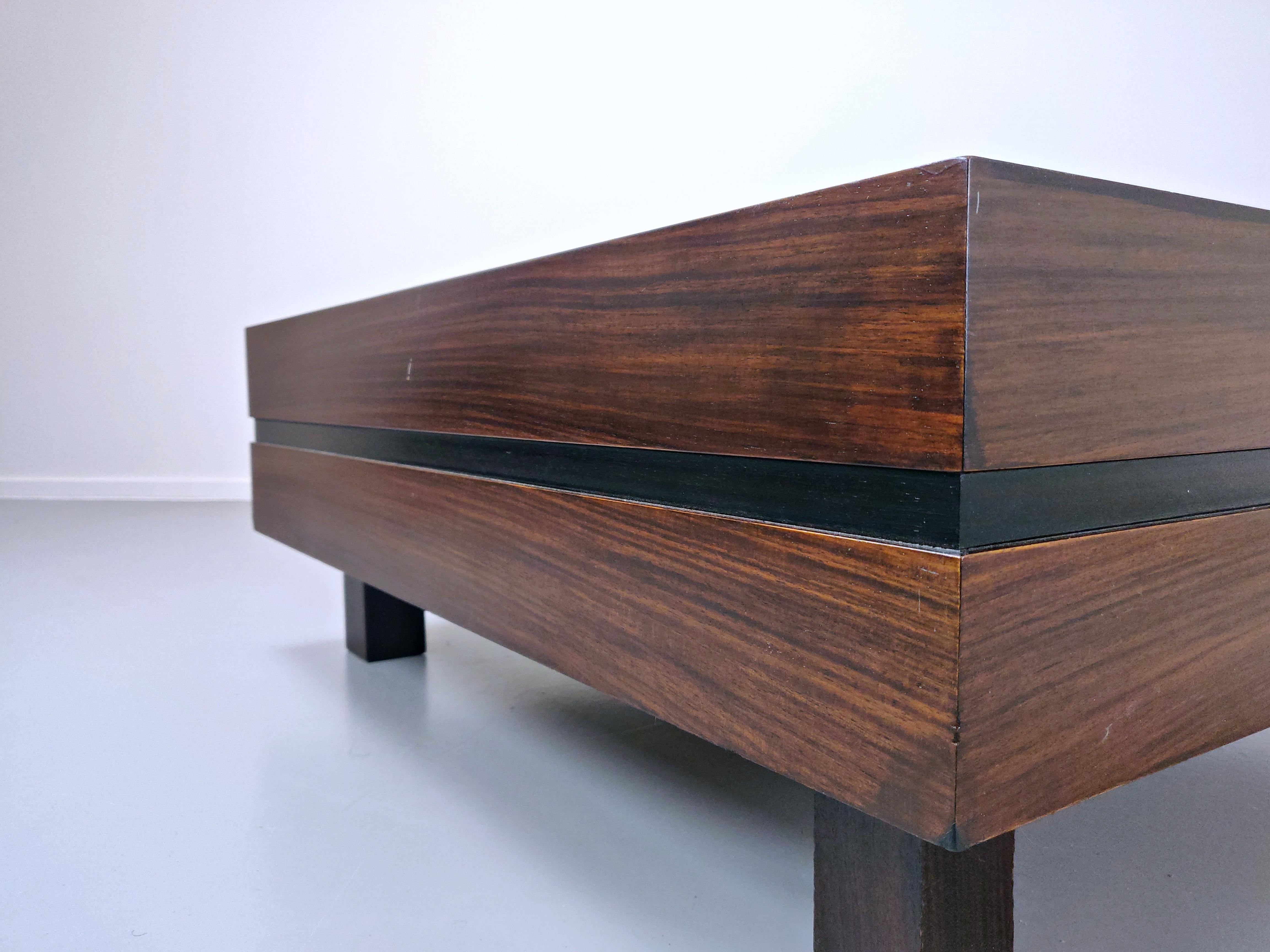 Tavolino da caffè italiano moderno di metà secolo, Teak di Sormani in vendita 4