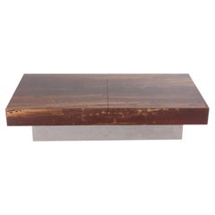 Italian Coffee Table with Bar by Aldo Tura, 1970s