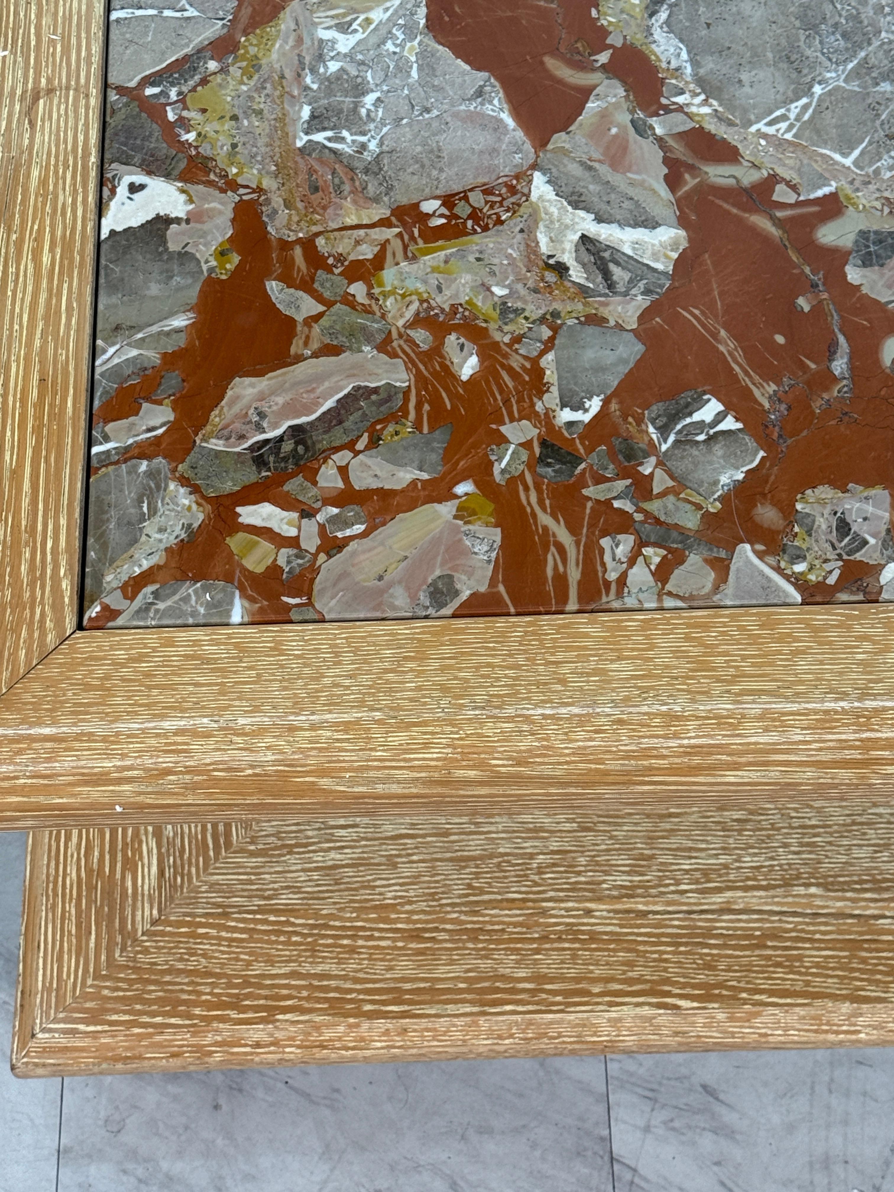 Table basse italienne avec marbre central, 1970 en vente 2