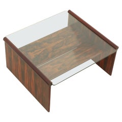 Italian Coffee Table with Magazine Rack Shelf, 1960's