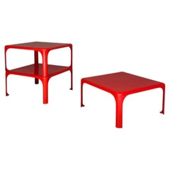 Italian coffee tables Demetrio 45 by Vico Magistretti for Artemide, 1970s