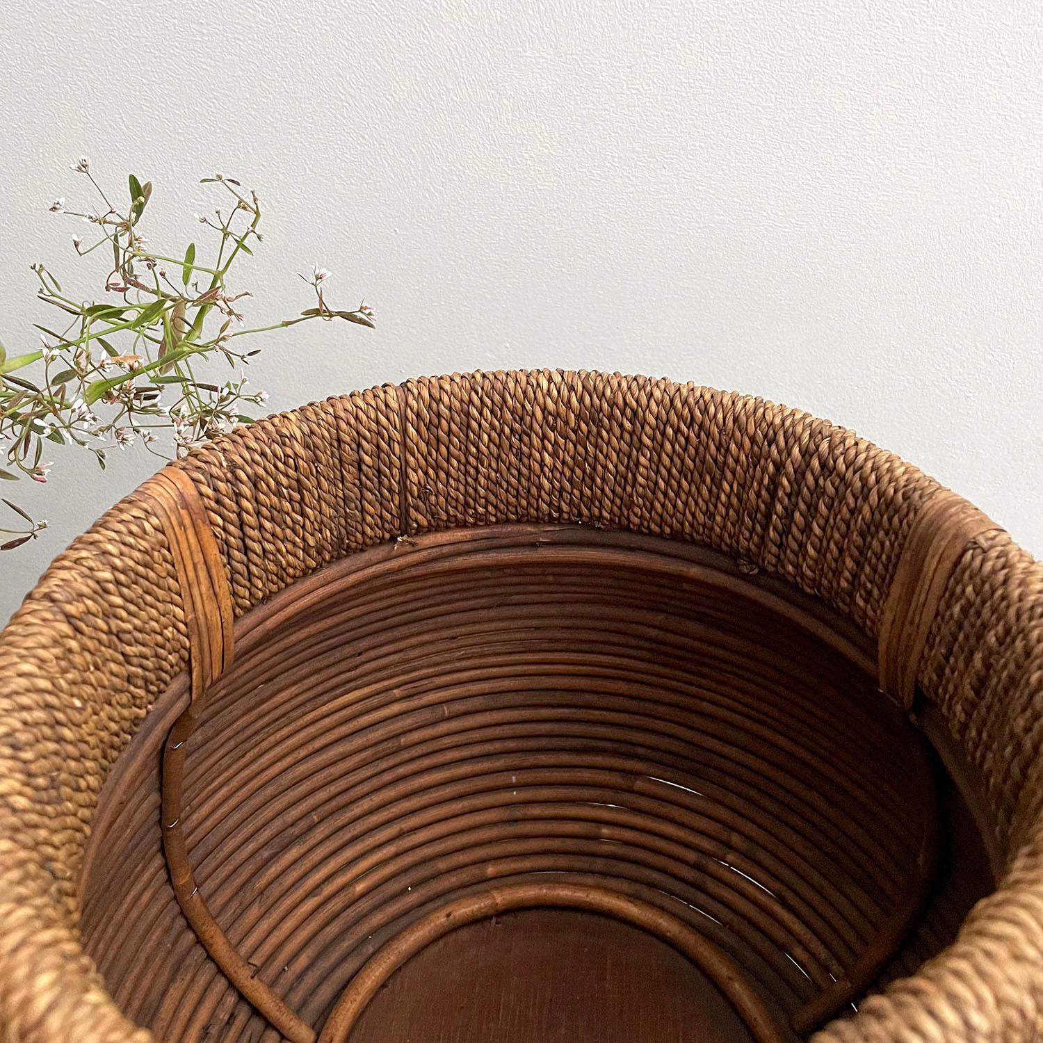 Cestini in rattan a spirale italiani in vendita 6