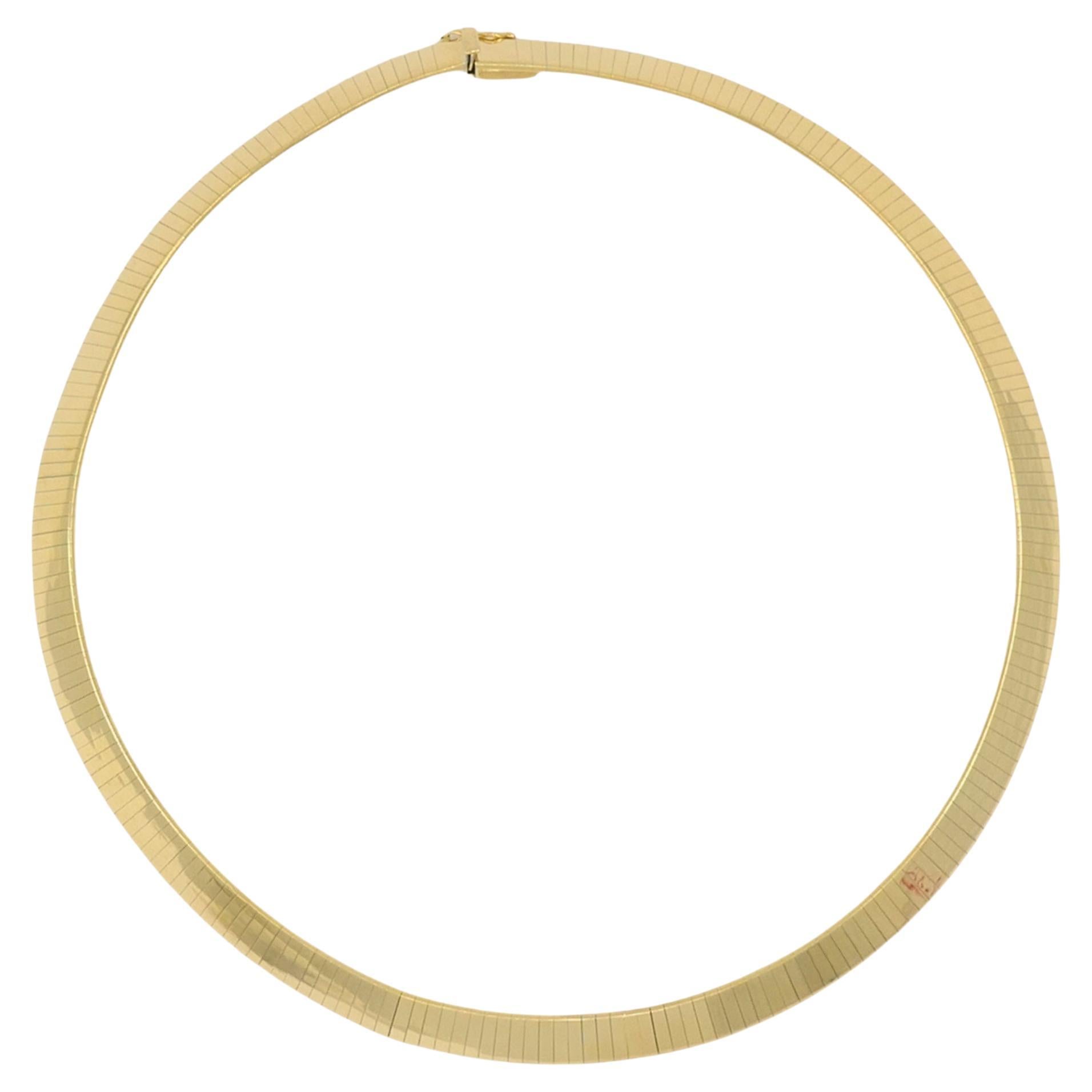 Italian Collar Necklace 14k Gold Estate Jewelry