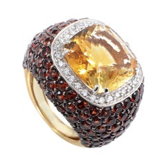 Italian Collection 18 Karat Multi-Gold Gemstone Ring 18037001