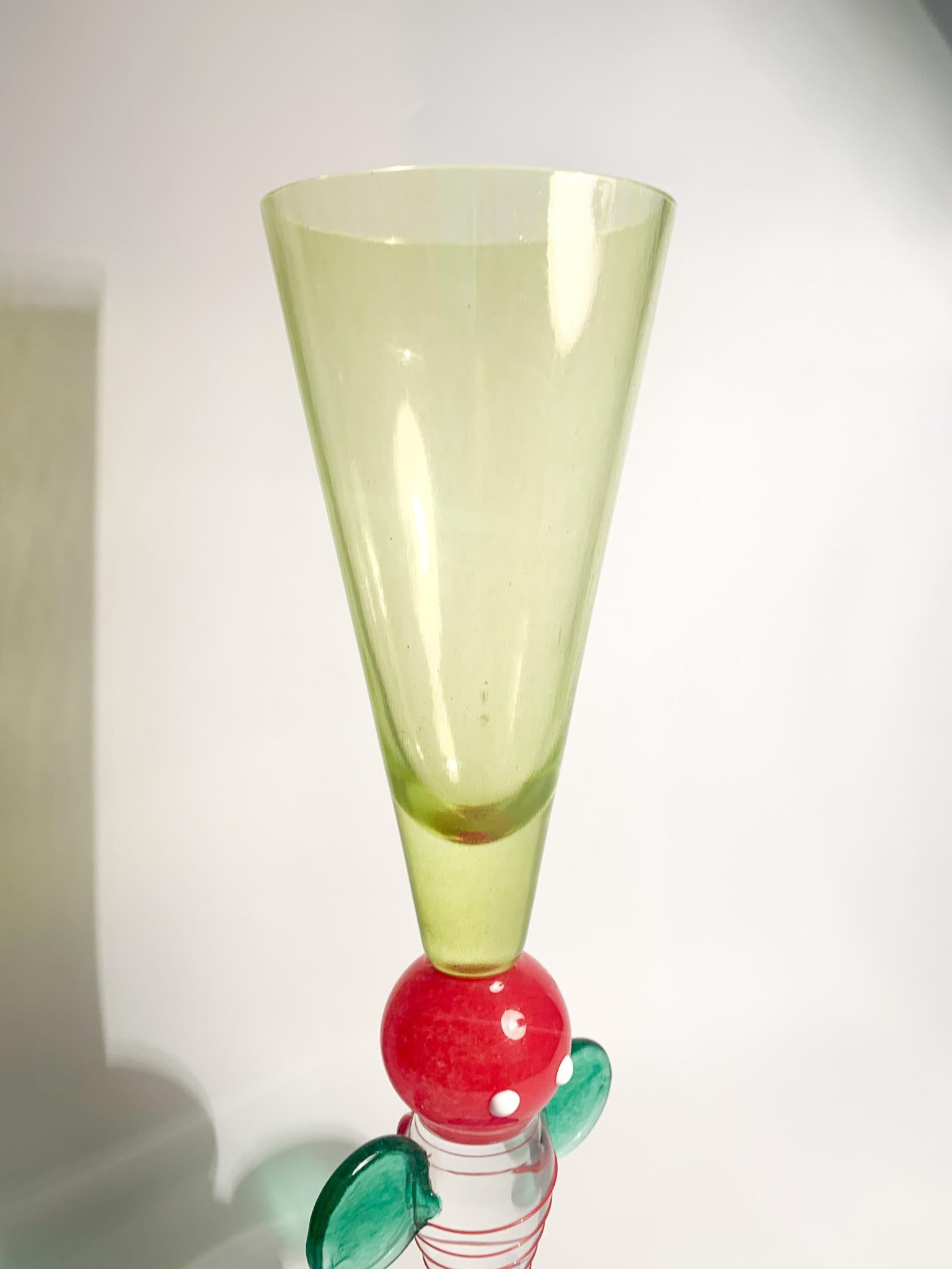 Verre de la collection italienne en verre de Murano multicolore des années 1950 en vente 5