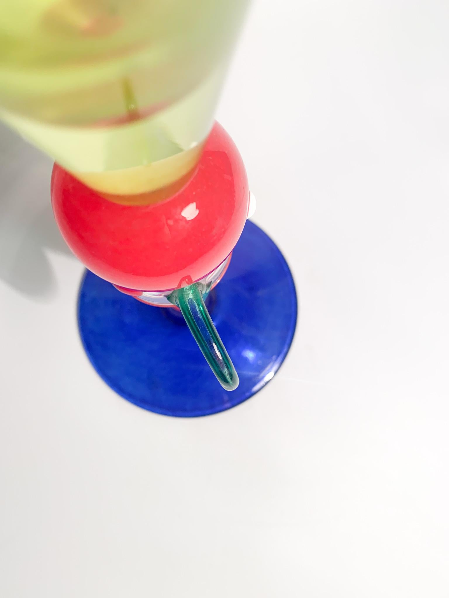 Verre de la collection italienne en verre de Murano multicolore des années 1950 en vente 8