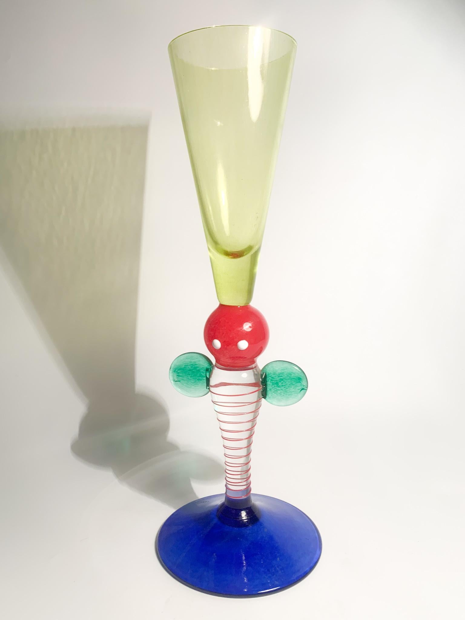 Collection glass in multicolored Murano glass, made in the 1950s

Ø cm 12 h cm 34