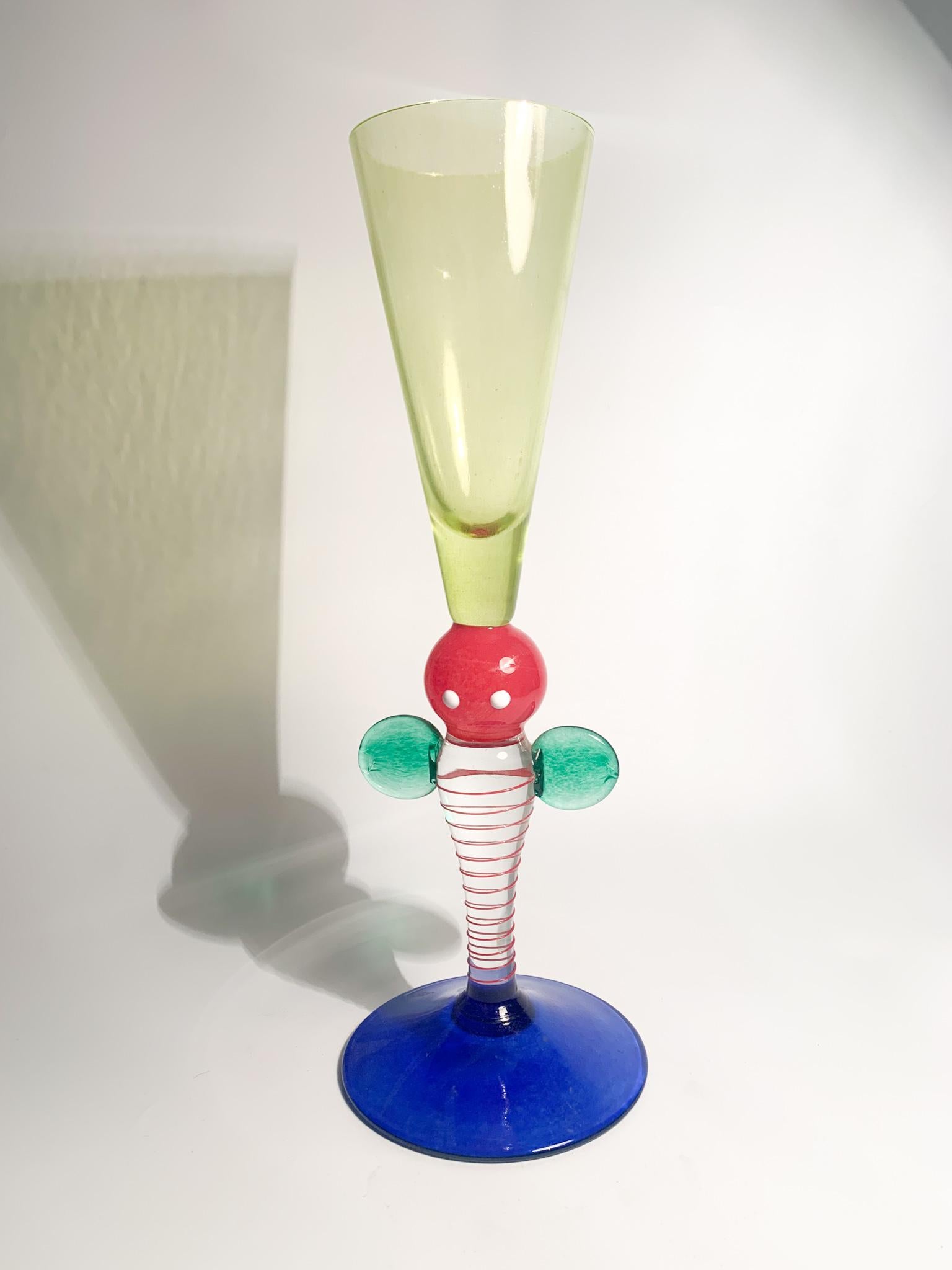 Mid-Century Modern Verre de la collection italienne en verre de Murano multicolore des années 1950 en vente