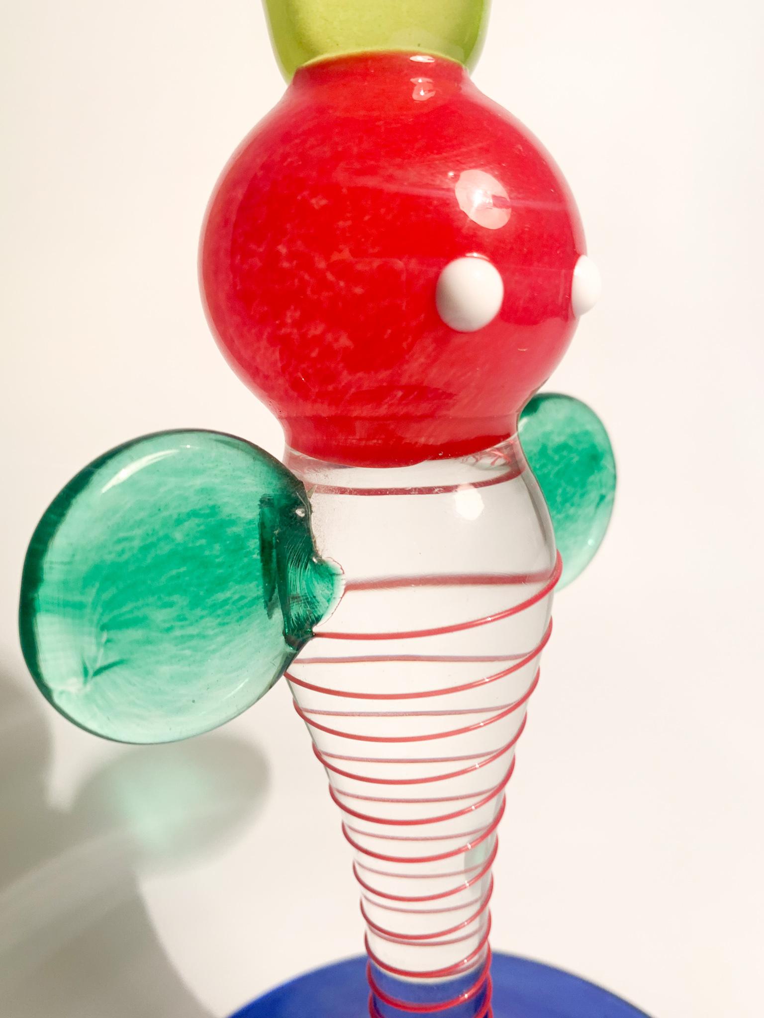 Verre de la collection italienne en verre de Murano multicolore des années 1950 en vente 1