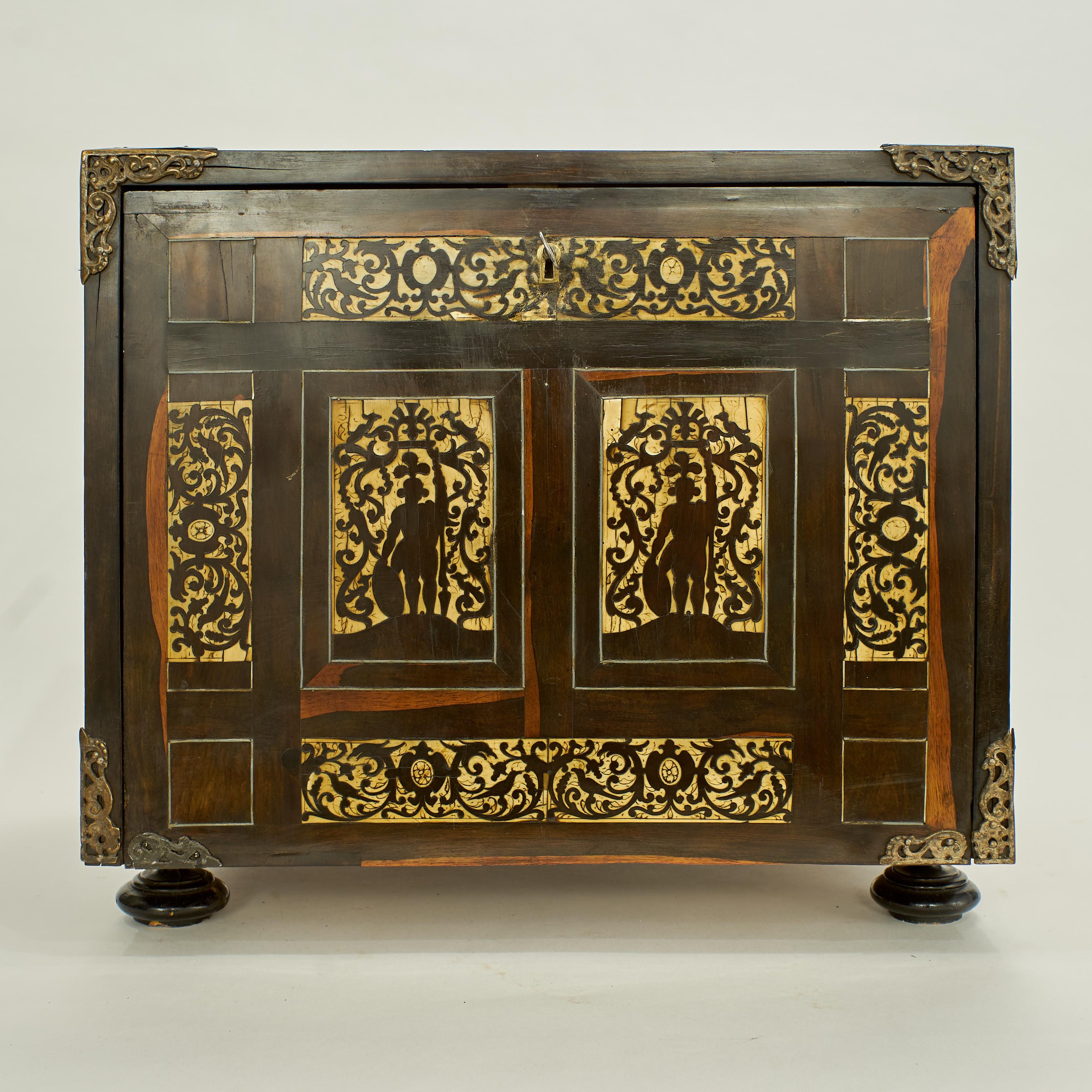 Inlay Italian Collectors Table-Cabinet