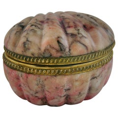 Italian Colored Marble Shell Box, circa 1920