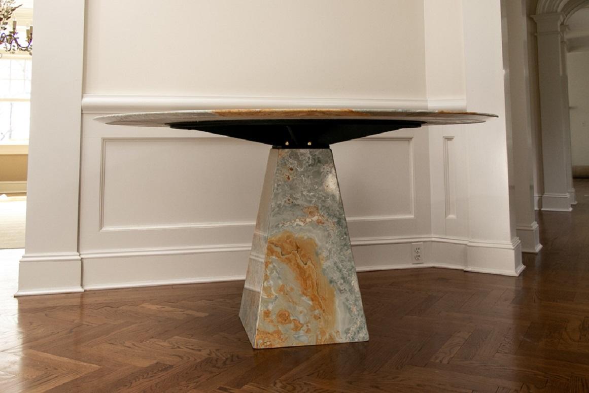  Italian Colored Stone Dining/Center Table in the Style of Angelo Mangiarotti 3