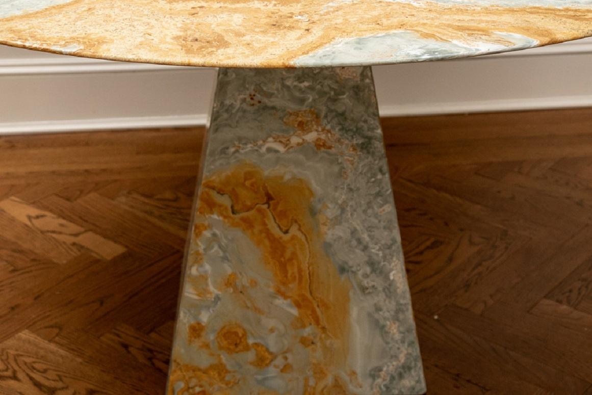  Italian Colored Stone Dining/Center Table in the Style of Angelo Mangiarotti 4