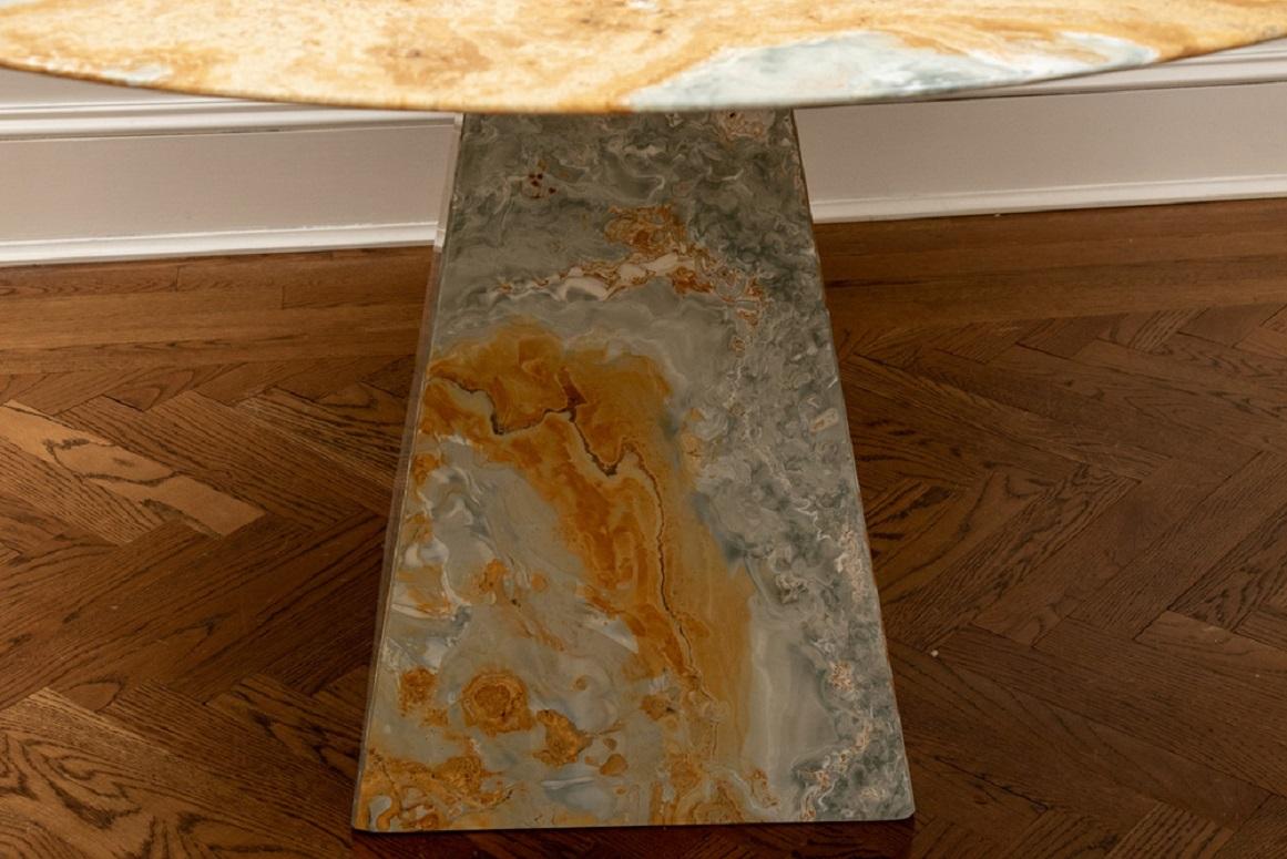  Italian Colored Stone Dining/Center Table in the Style of Angelo Mangiarotti 8