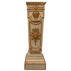 Italian Column in Lacquered and Gilded Wood