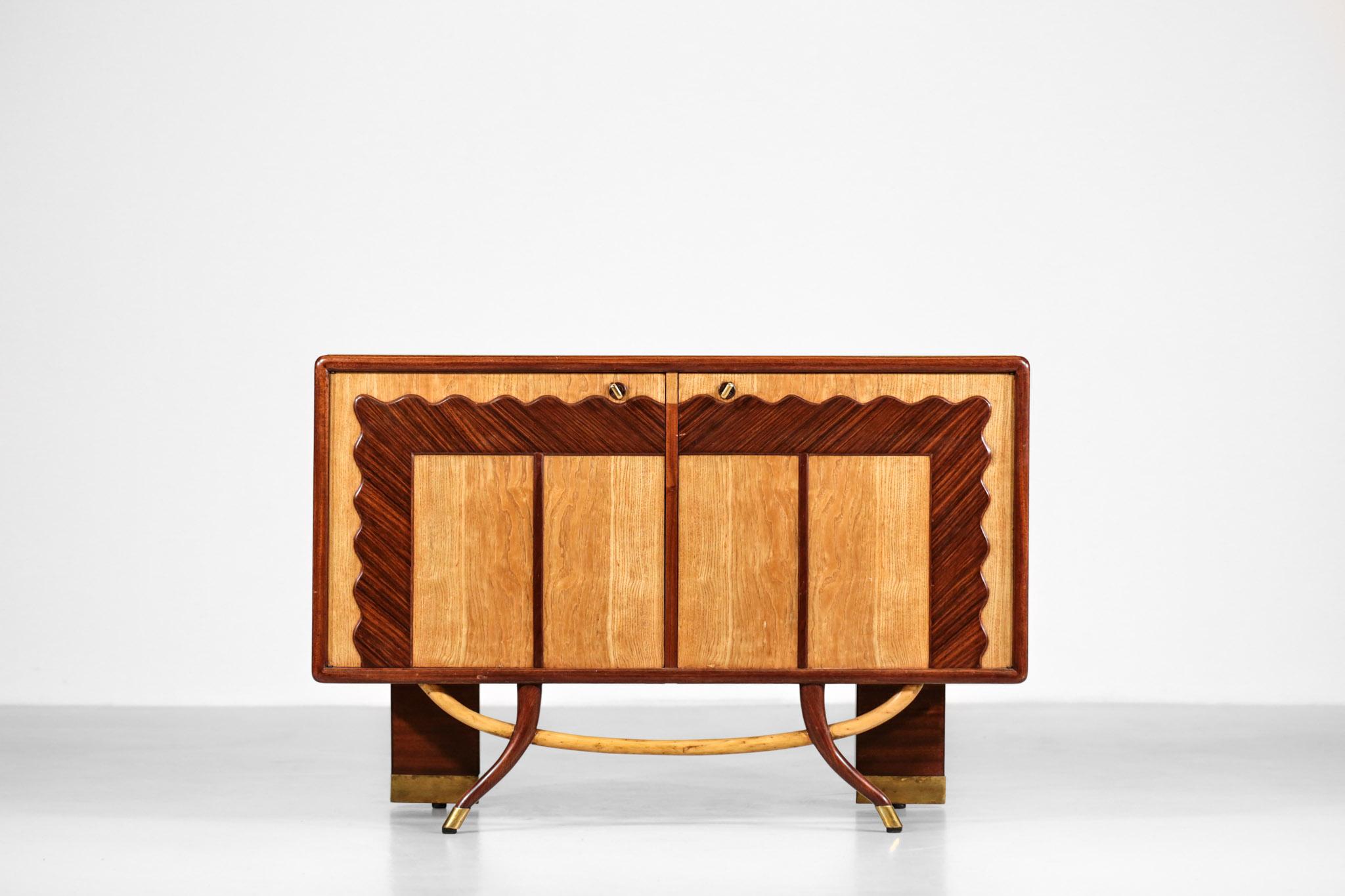 Brass Italian Commode in the Style of Gio Ponti, 1960s Sideboard