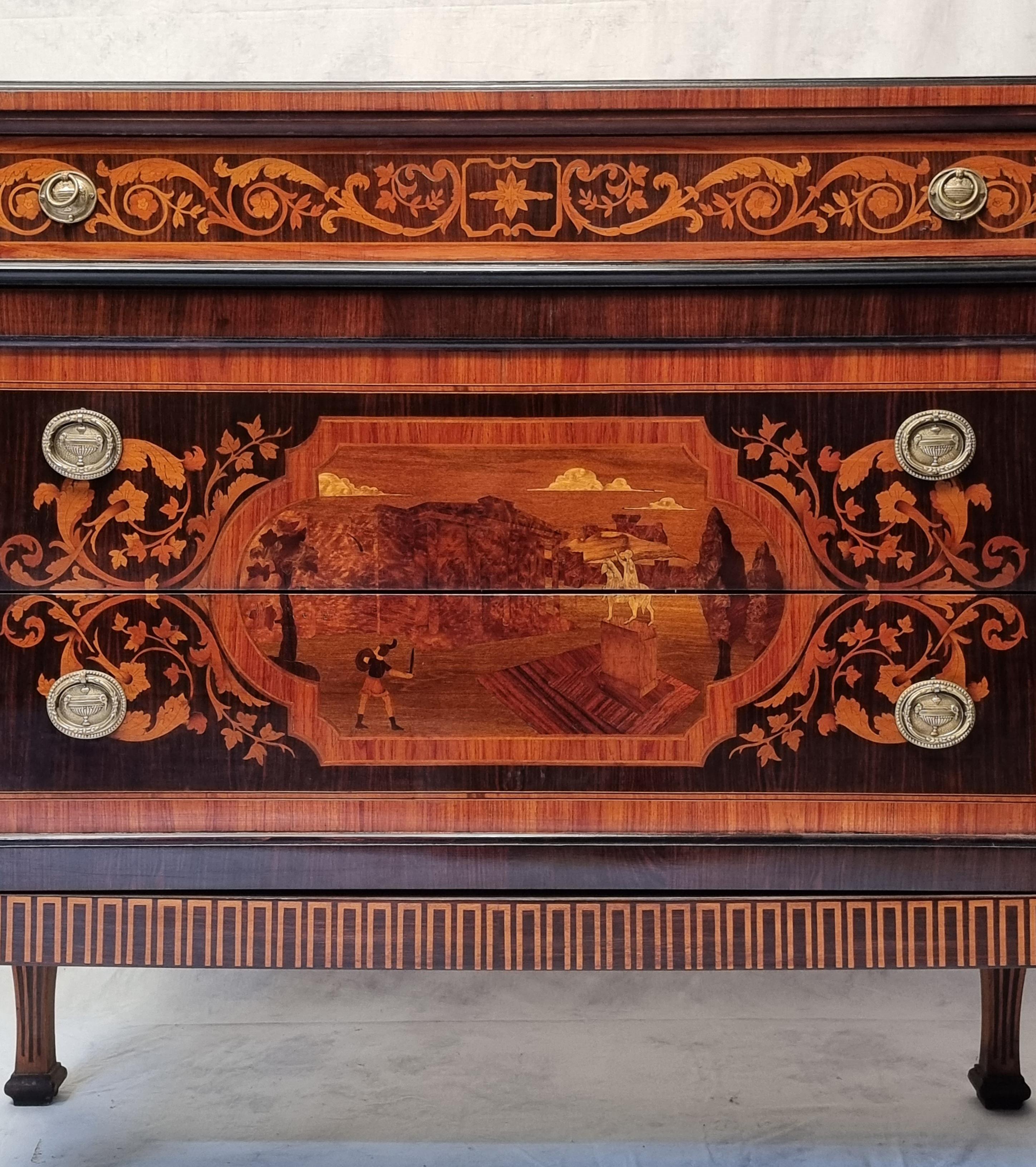 Italian Commode Louis XVI Style Rosewood, 20th Century For Sale 9