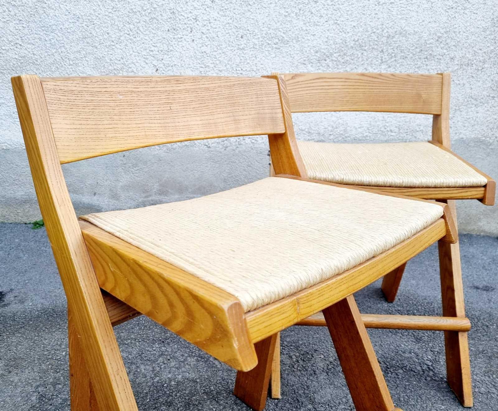 20th Century Italian Compass Counter or Bar Stools in the style of Le Corbusier, Italy 70s For Sale