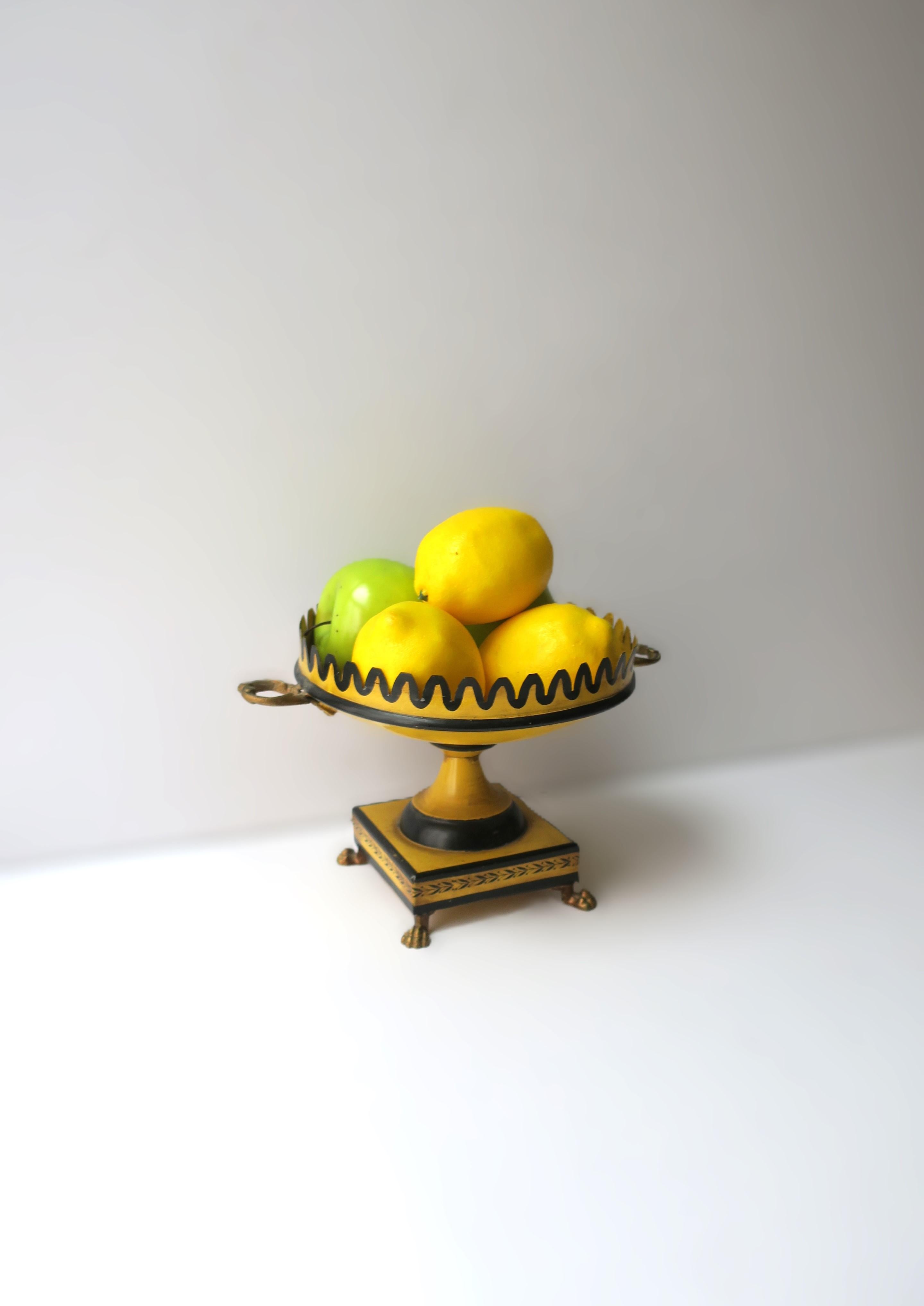 Metal Regency Italian Footed Compote Tazza  For Sale