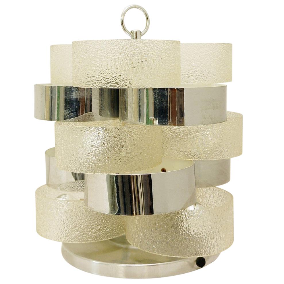 Italian Concentric Ring Table Lamp, 1970s For Sale