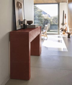 Table console italienne en béton « Mogg Berlino » - Dainelli Studio - Viroc rouge