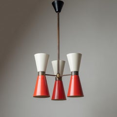Italian Cone Chandelier, 1950s