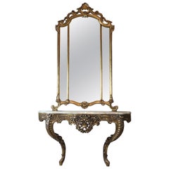 Italian Console and Mirror