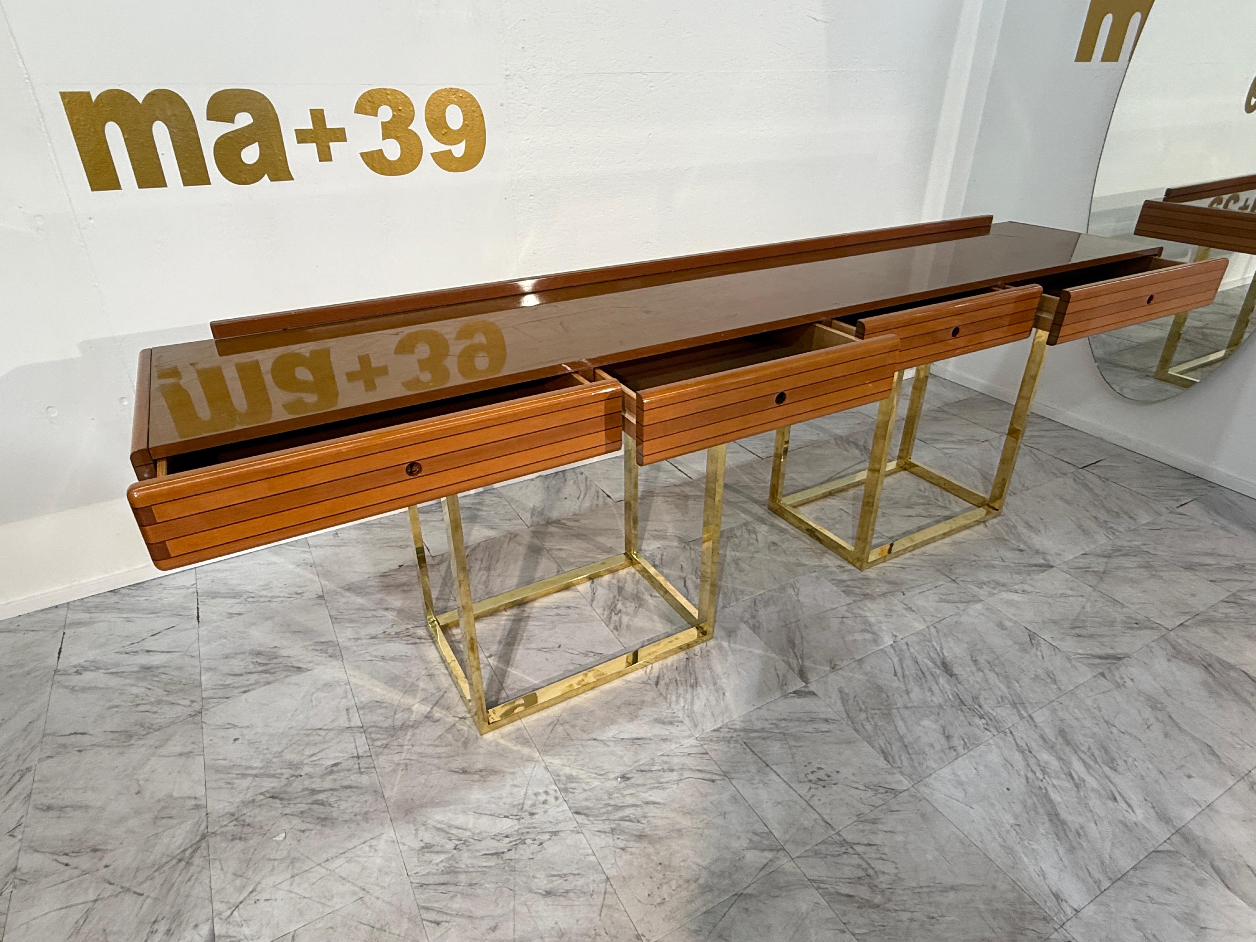 Italian console by Afra & Tobia Scarpa, 70s For Sale 4