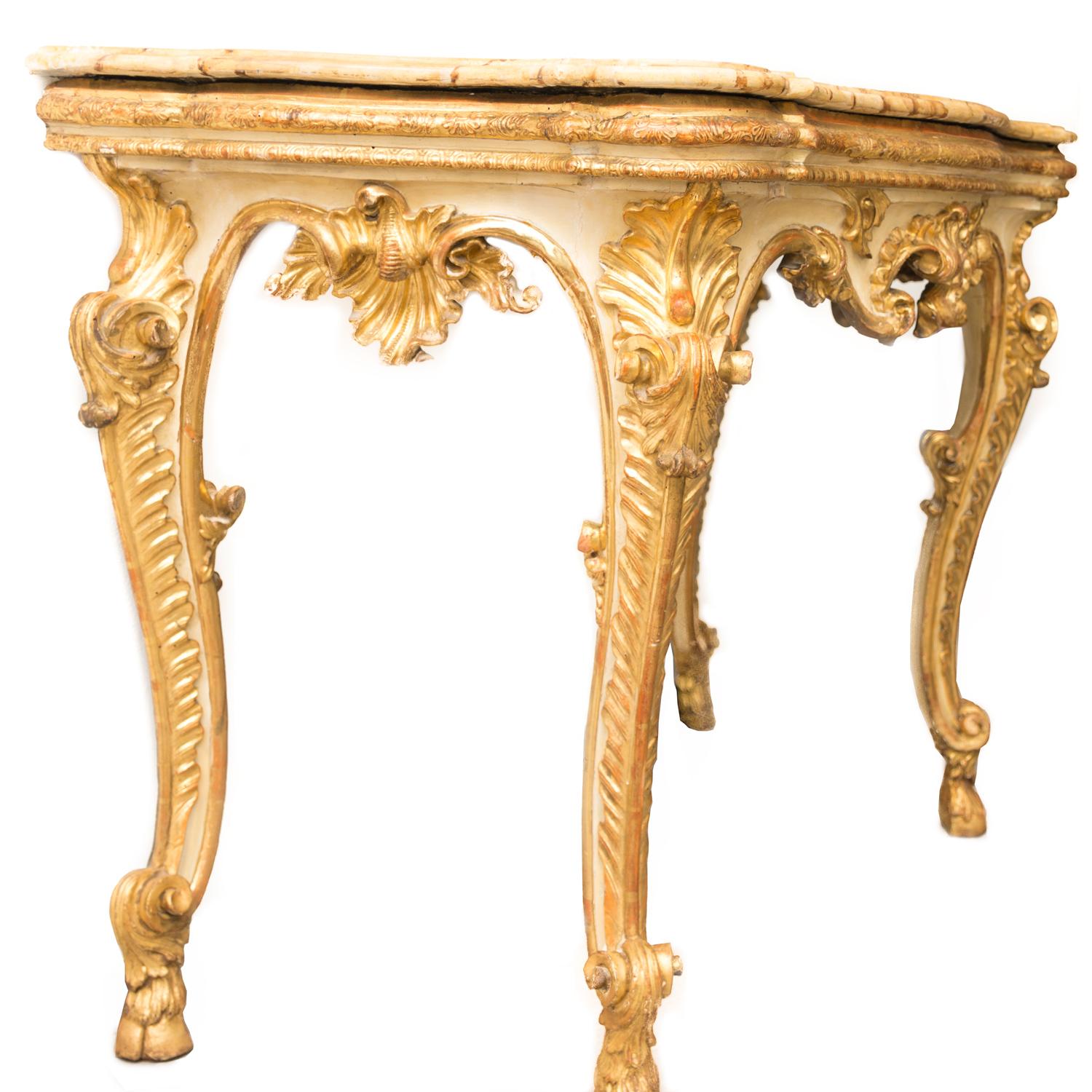 Carved Italian Console For Sale