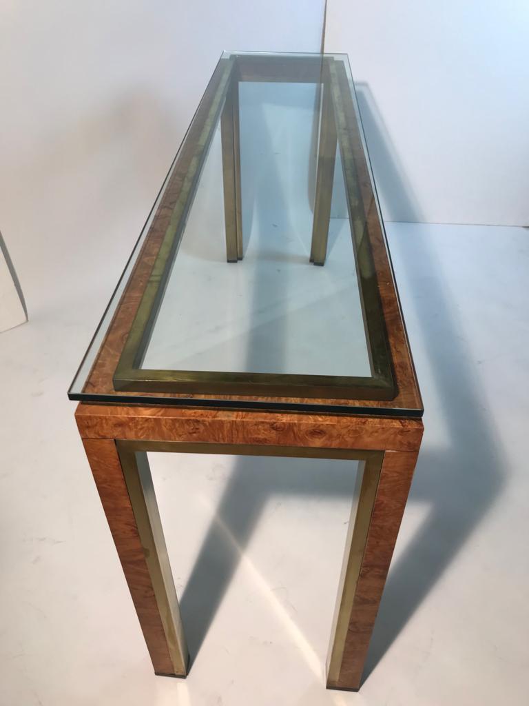 Brass  Italian console from the 70s