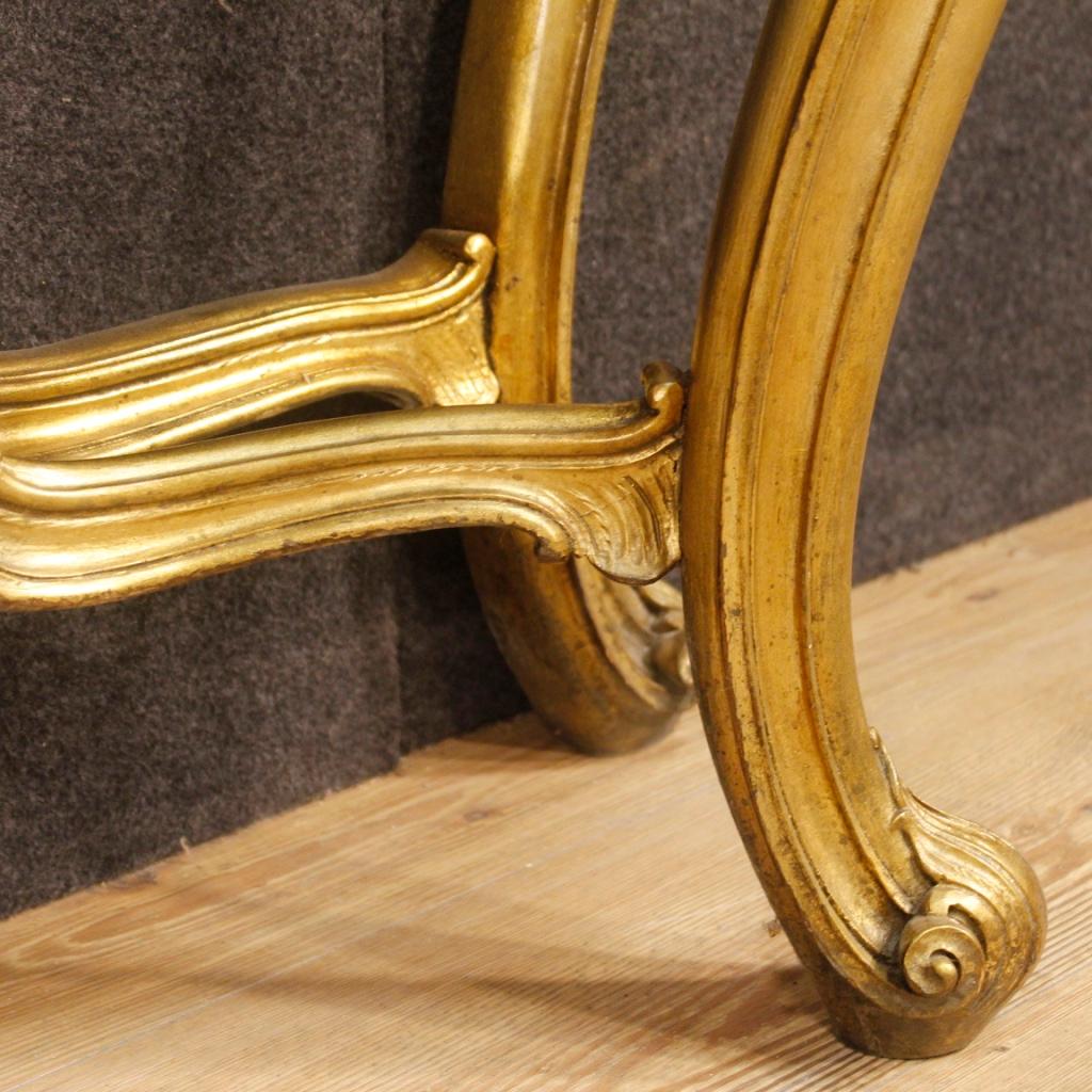 Italian Console in Lacquered, Gilded and Painted Wood from 20th Century 1