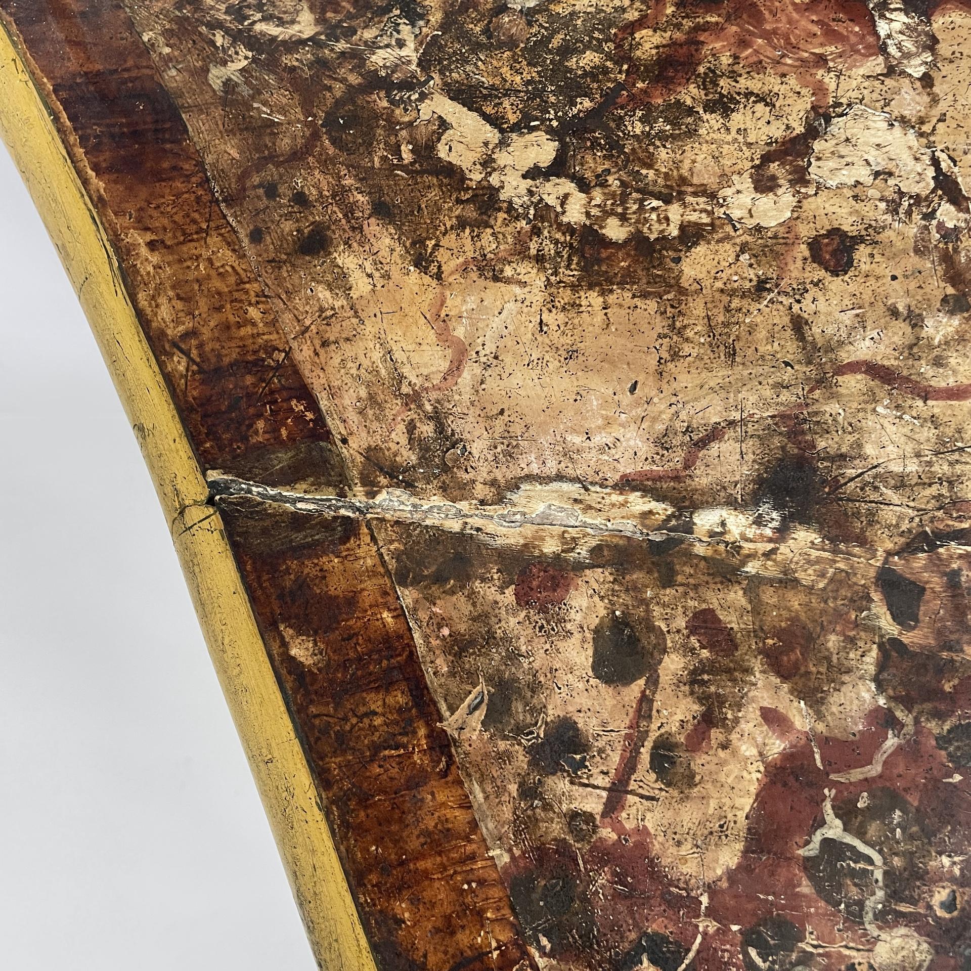 Console italienne en Wood avec un effet de marbre et des profils dorés, années 1700. en vente 6