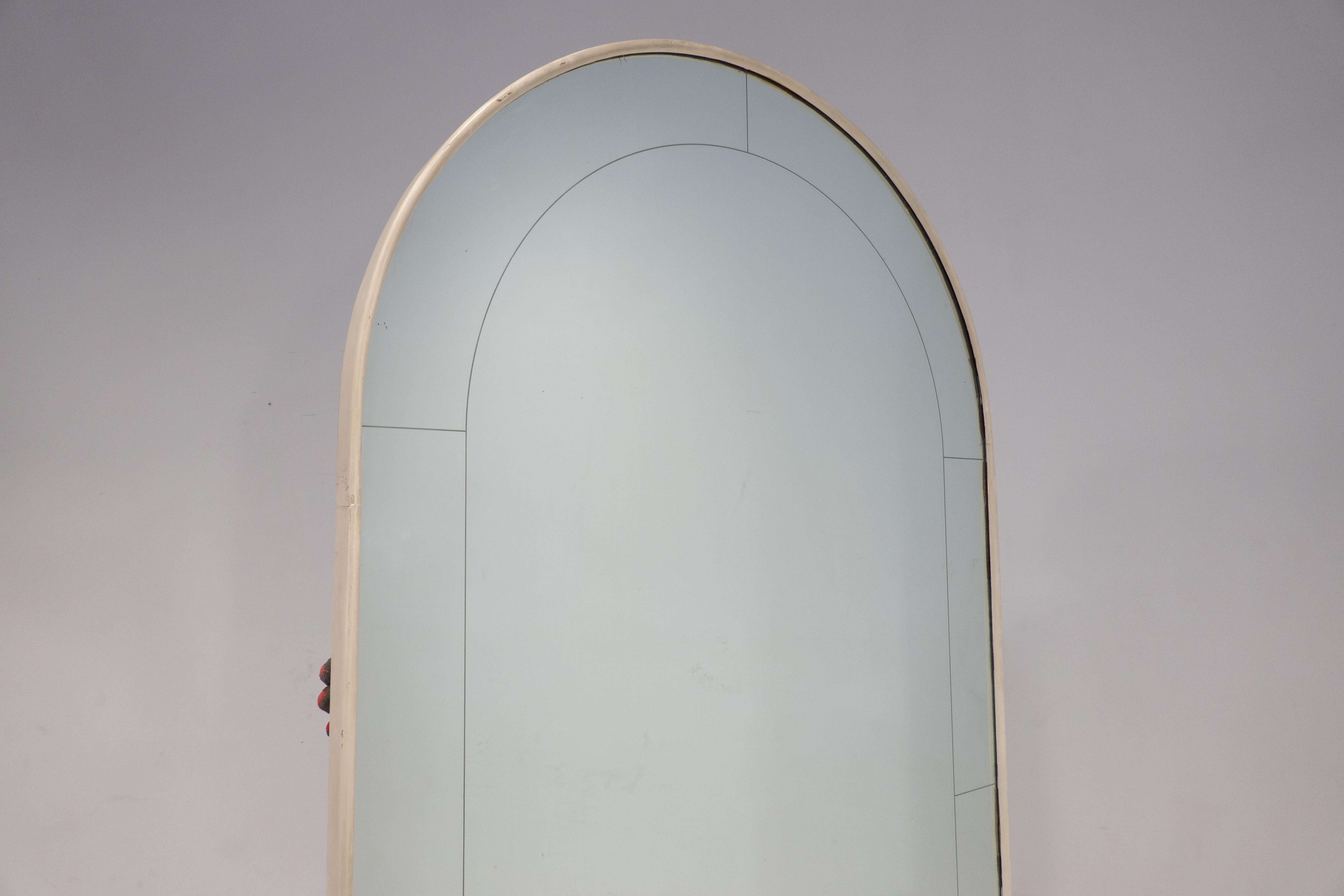 Italian Console Mirror, Wood and Glass, Borsani Style, 1940s For Sale 5