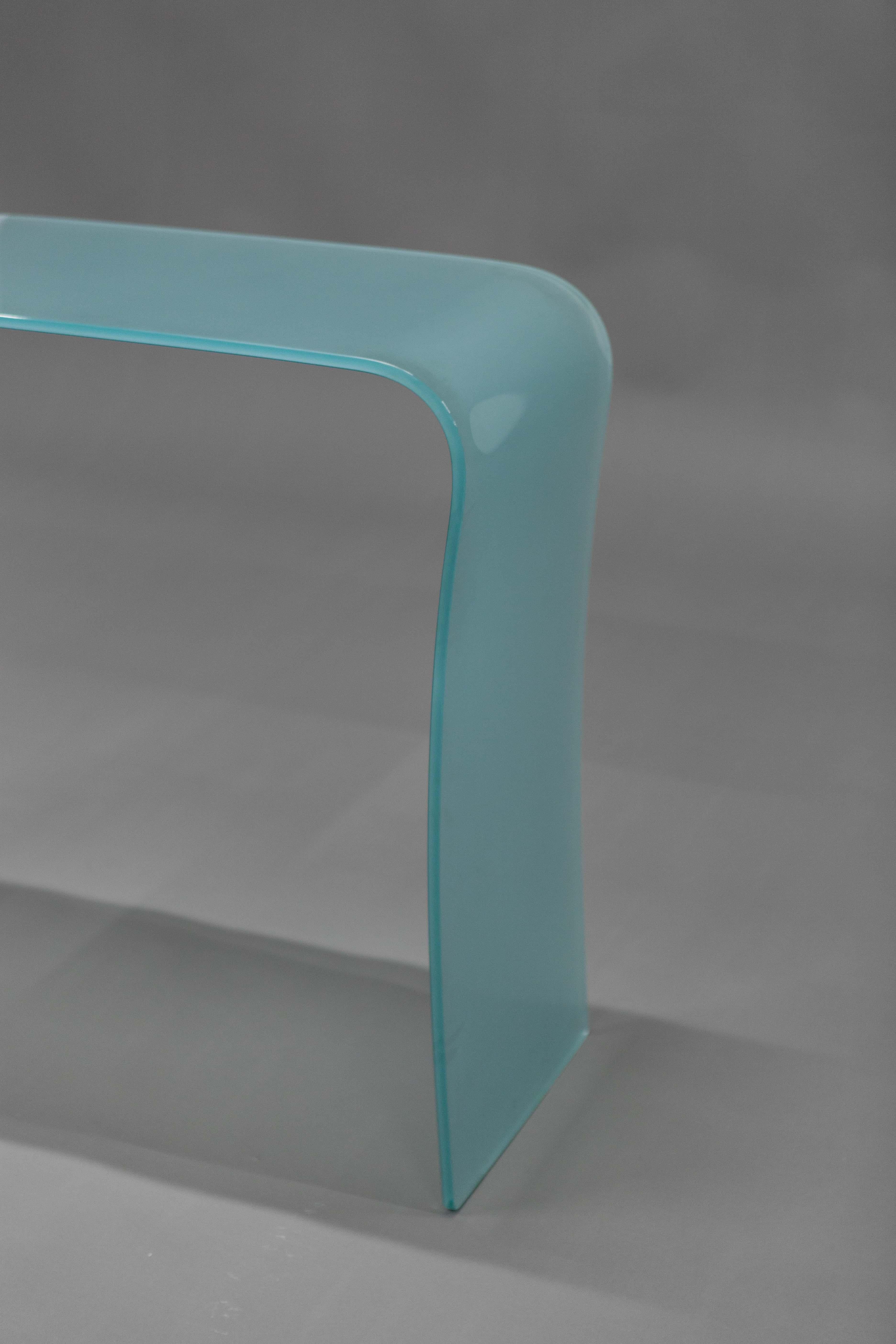 Italian console of wavy glass, by Fiam Italia, 1990s In Good Condition In Den Haag, ZH
