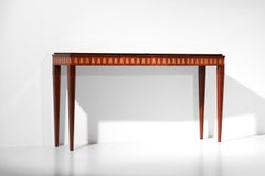 Italian console table attributed to Paolo Buffa, marble and marquetry