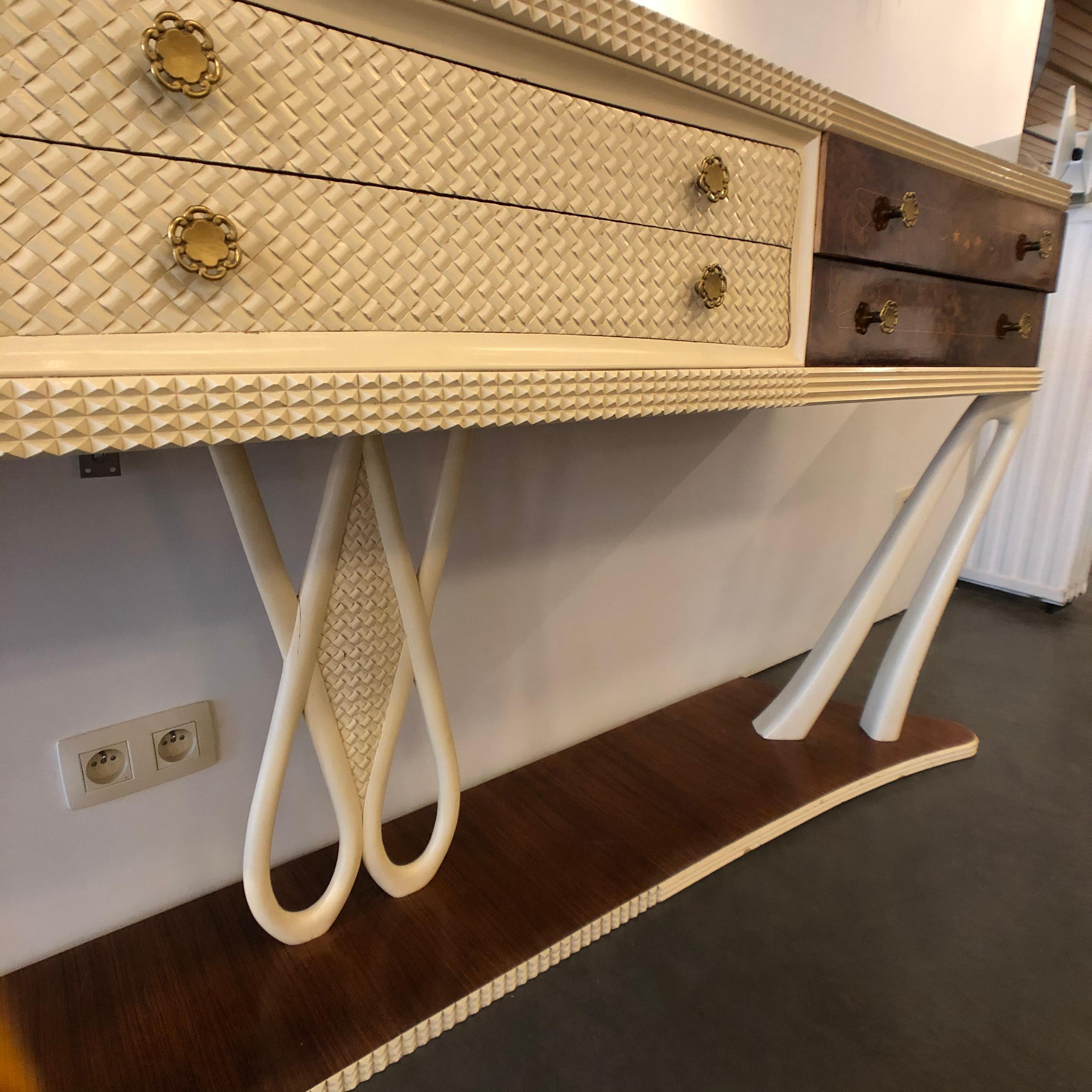 Mid-Century Modern Italian Console Table from fifties  For Sale