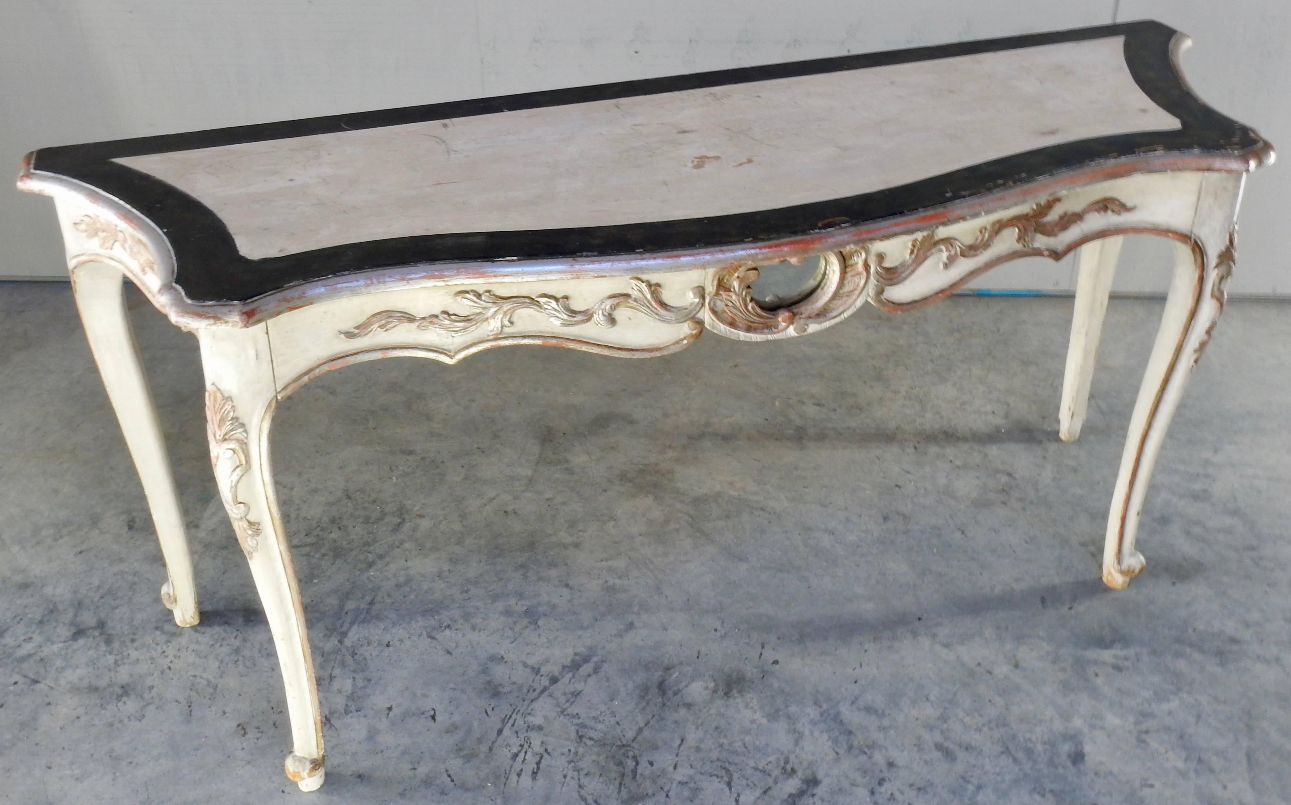 Italian Console Table Hand Painted For Sale 1