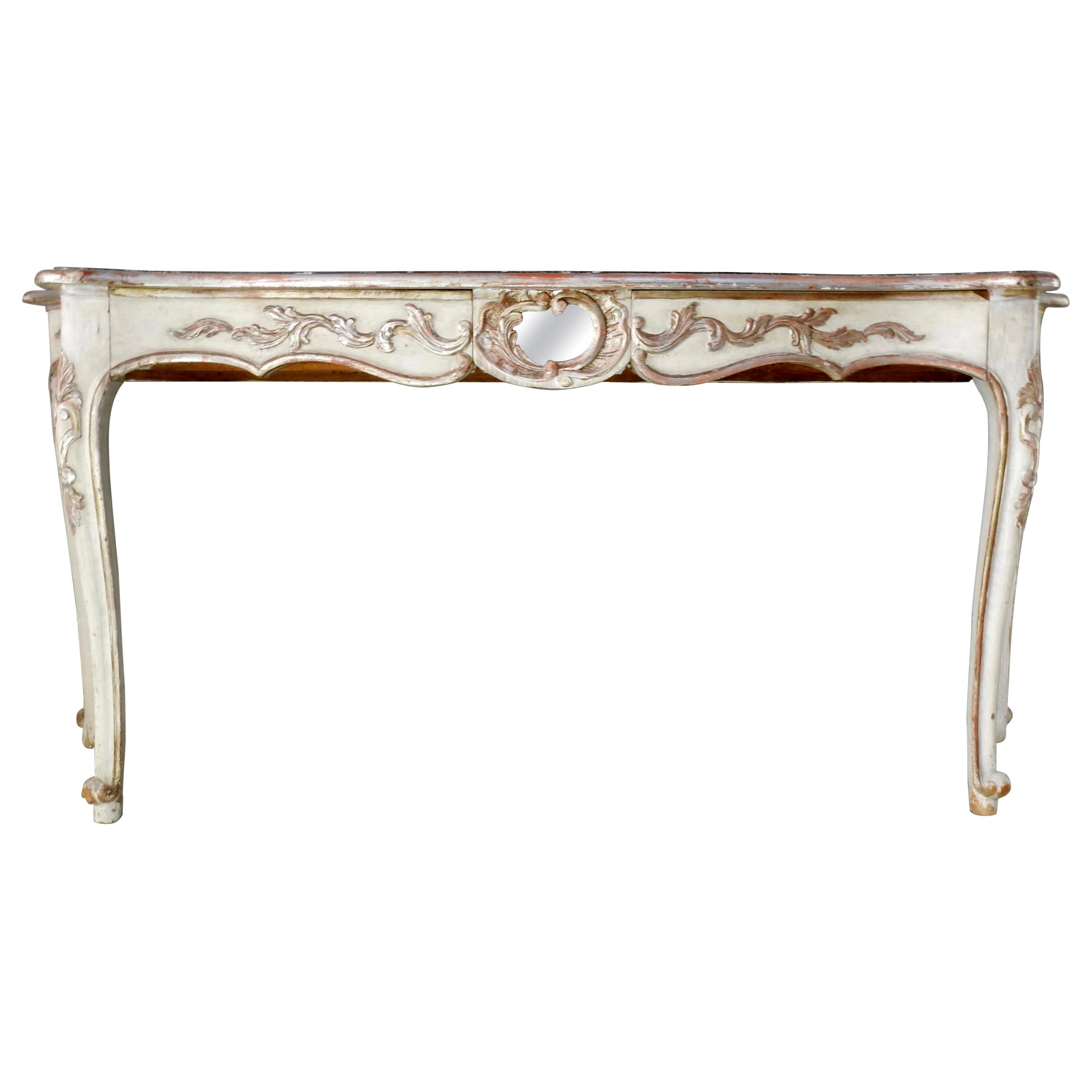Italian Console Table Hand Painted For Sale