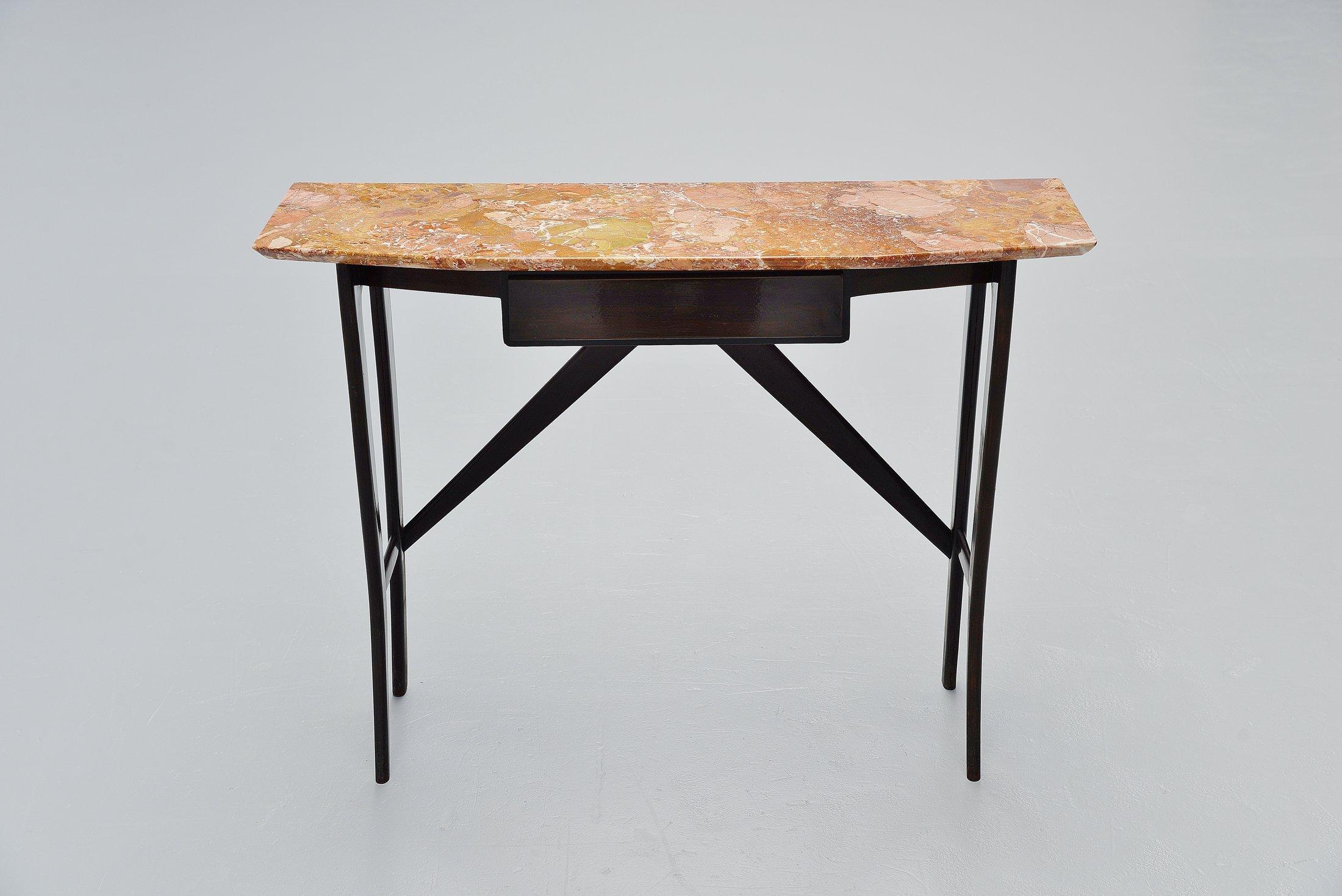 Mid-20th Century Italian Console Table Ico Parisi Style, Italy, 1950