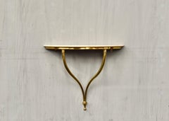 Italian Console Table in Marble and Brass, Italy, circa 1950