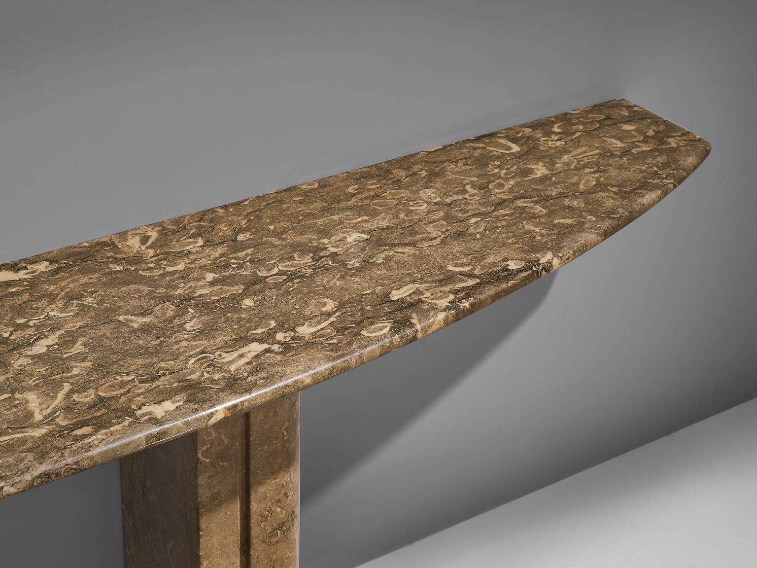 Late 20th Century Italian Console Table in Marble
