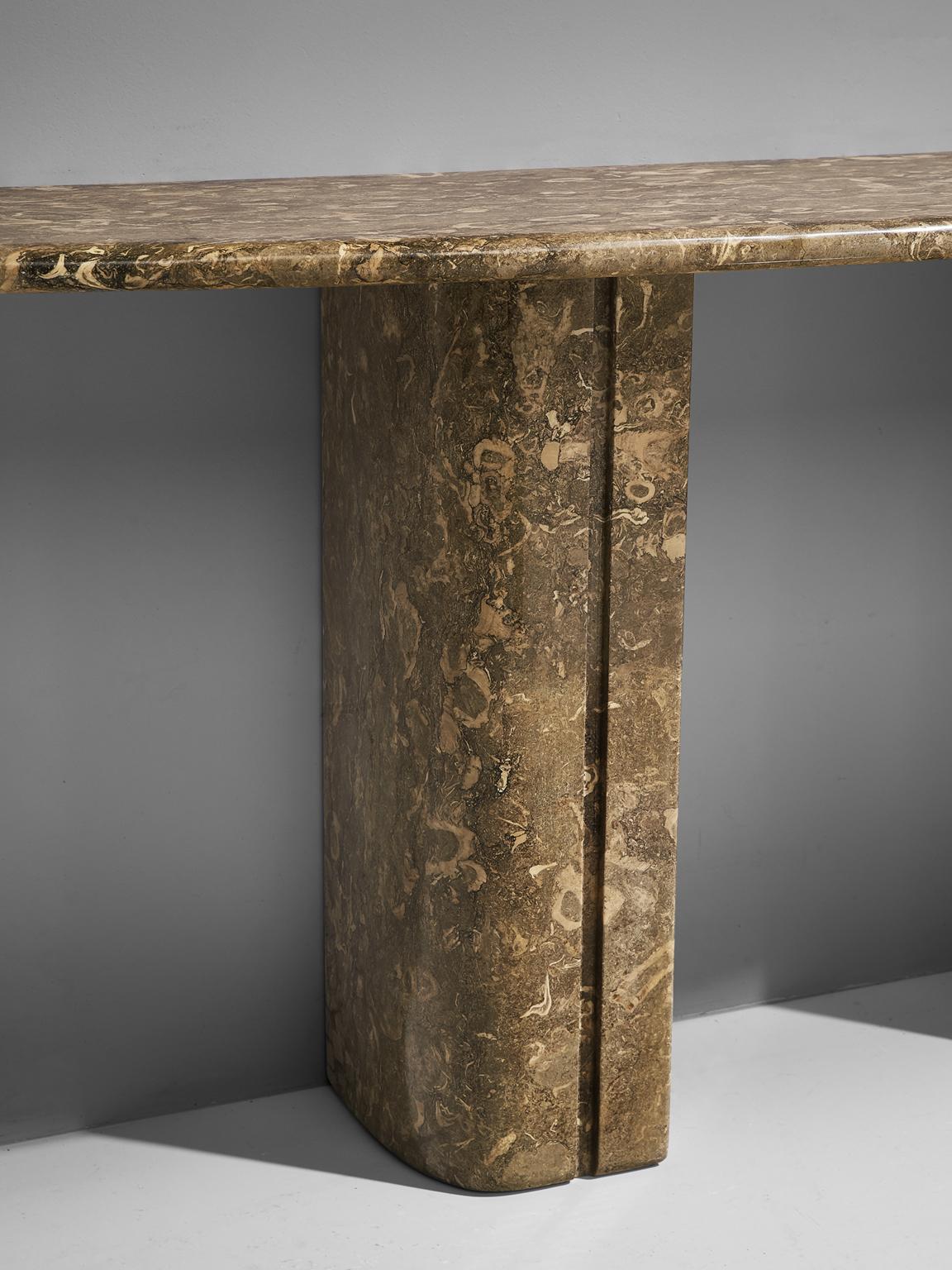 Italian Console Table in Marble 1