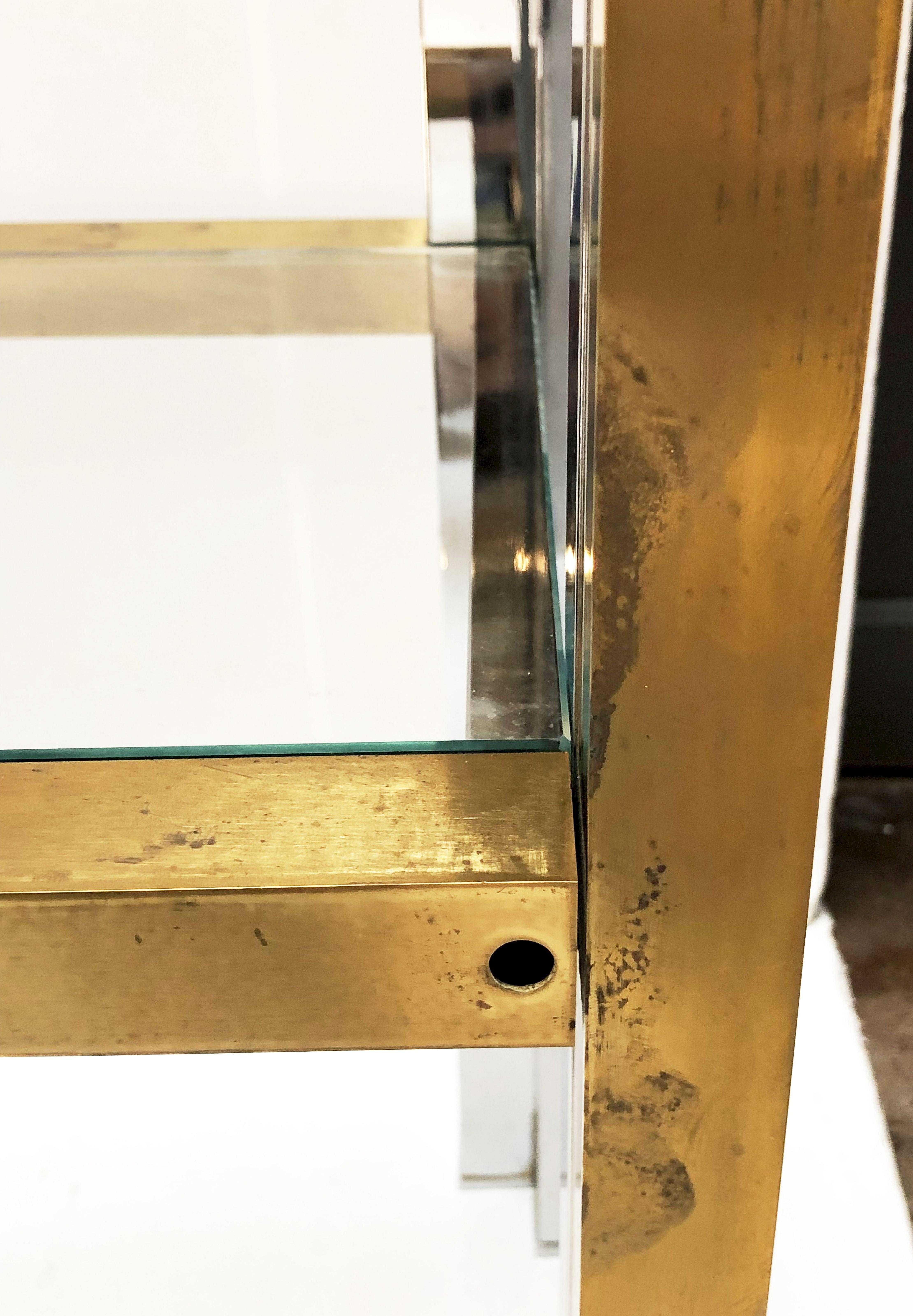 Italian Console Table of Brass, Chrome, and Glass by Renato Zevi 14