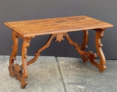 Italian Console Table of Hand Carved Walnut from the Early 19th Century