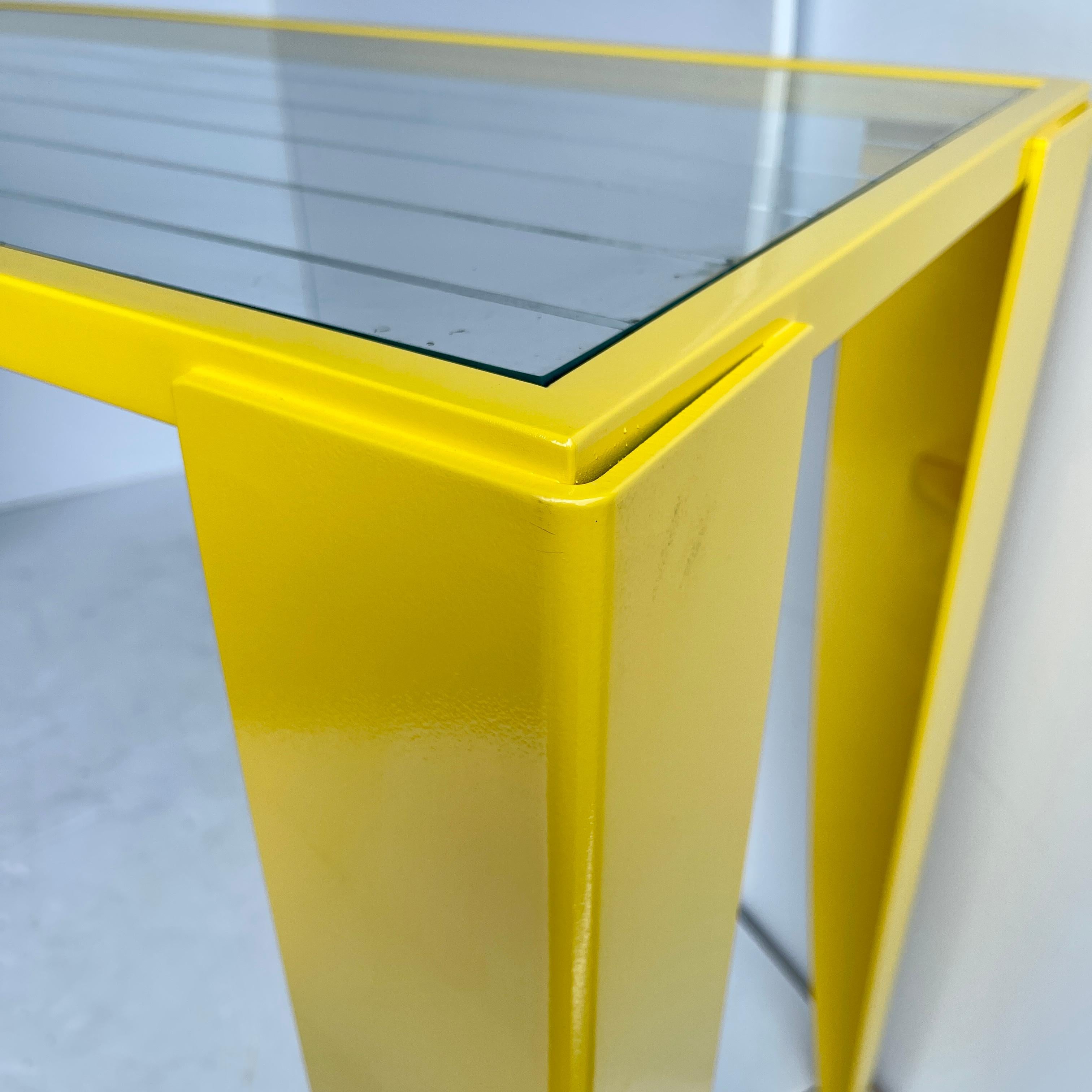 italian glass console table