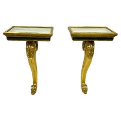 Italian console tables on a cabriole leg, ca 1800