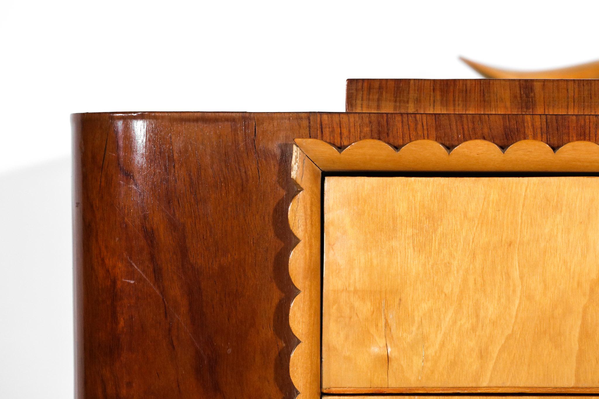 Italian Console Unit Sideboard 60's Style Paolo Buffa Gio Ponti Wood For Sale 7
