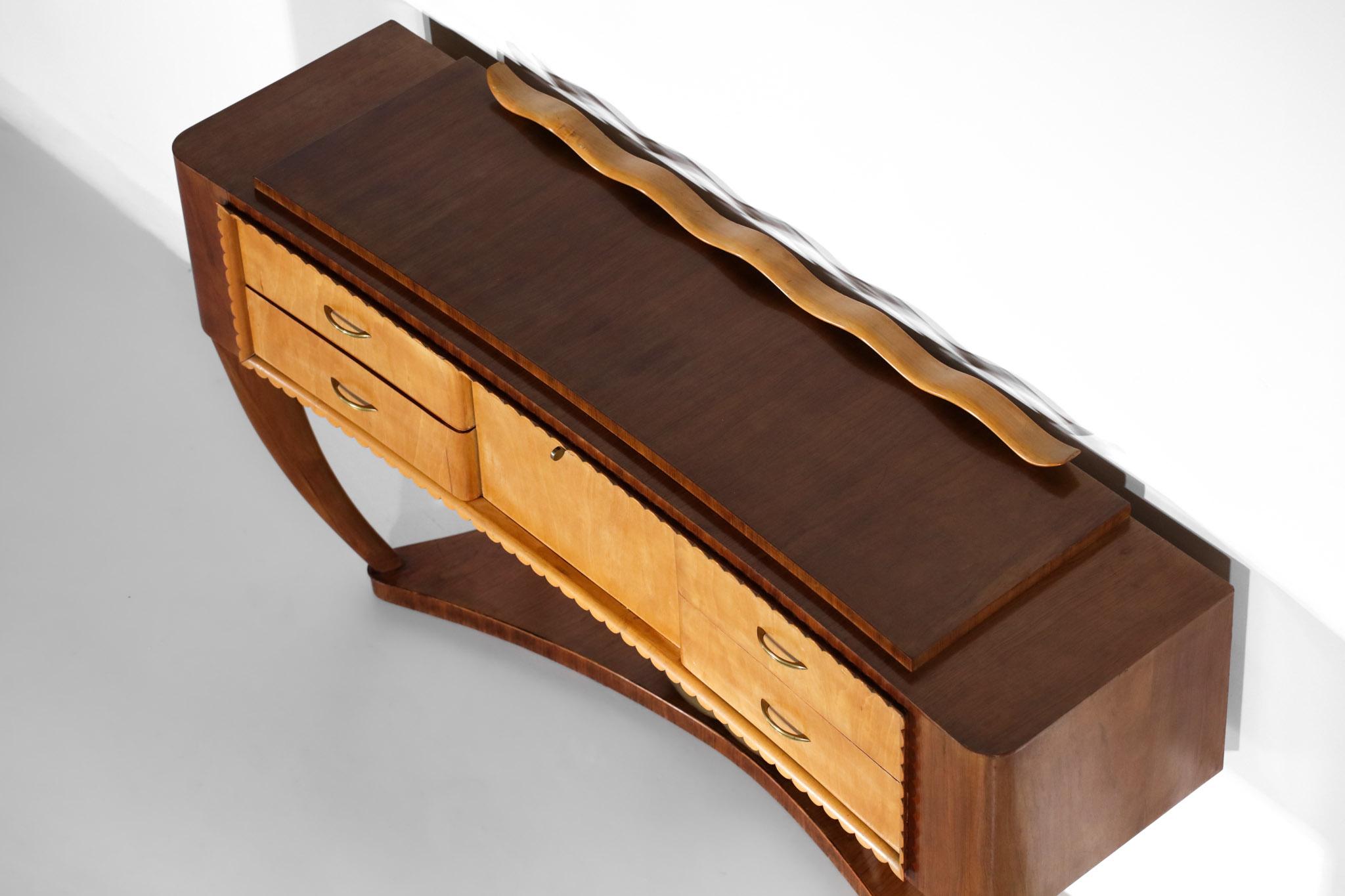Italian Console Unit Sideboard 60's Style Paolo Buffa Gio Ponti Wood For Sale 9