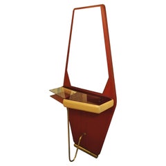 Italian Consolle in Brass and Wood, 1960s